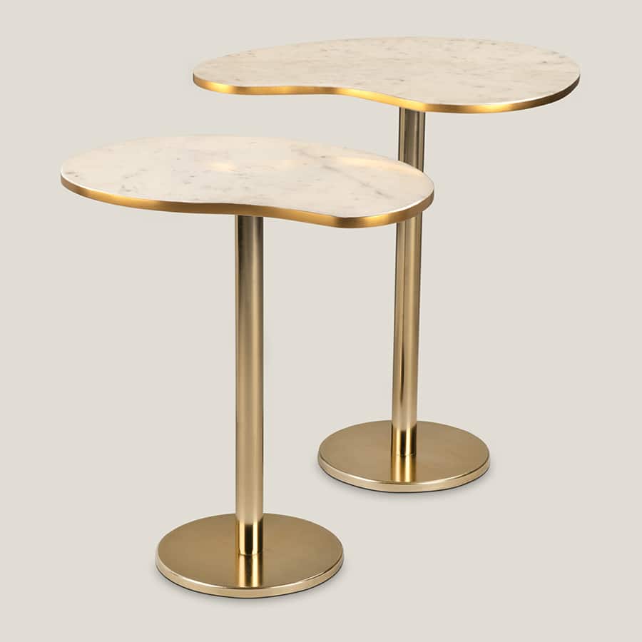Audrey White & Gold Nest of Tables