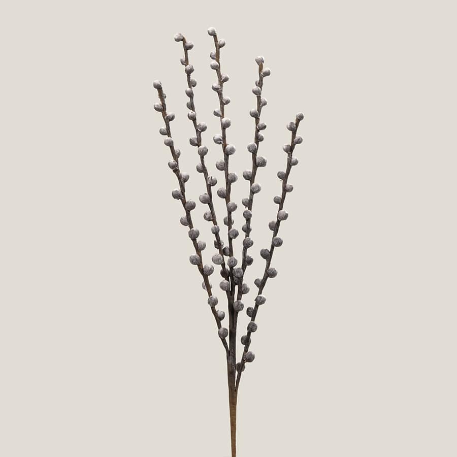 Grey Pip Berry Branch Faux Flower