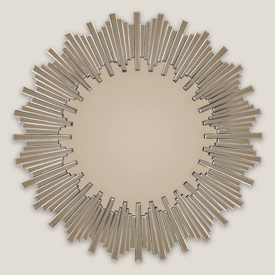 Rociar Brown Round Wall Mirror