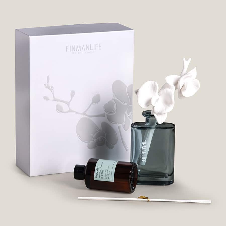 Orchid Grey Glass Reed Diffuser