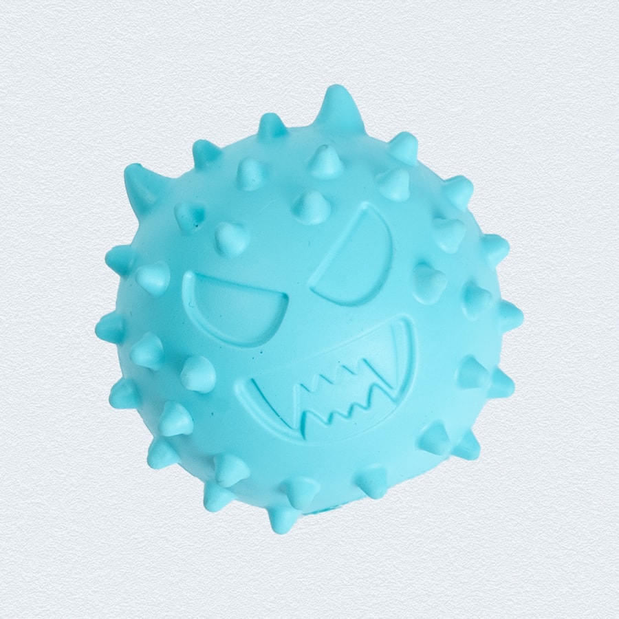 Ezra Play Refillable Devil Emoji Rubber Ball Pet Toy