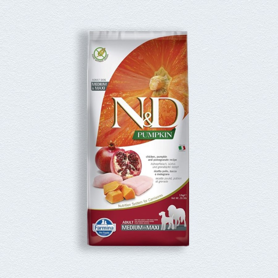 Farmina N&D Grain Free Pumpkin Chicken & Pomegranate Adult Medium & Maxi Breed Dry Dog Food
