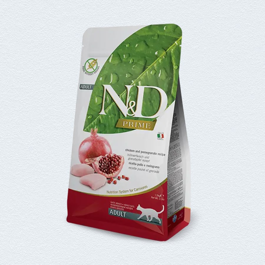 Farmina N&D Prime Grain Free Chicken and Pomegranate Adult Dry Cat Food