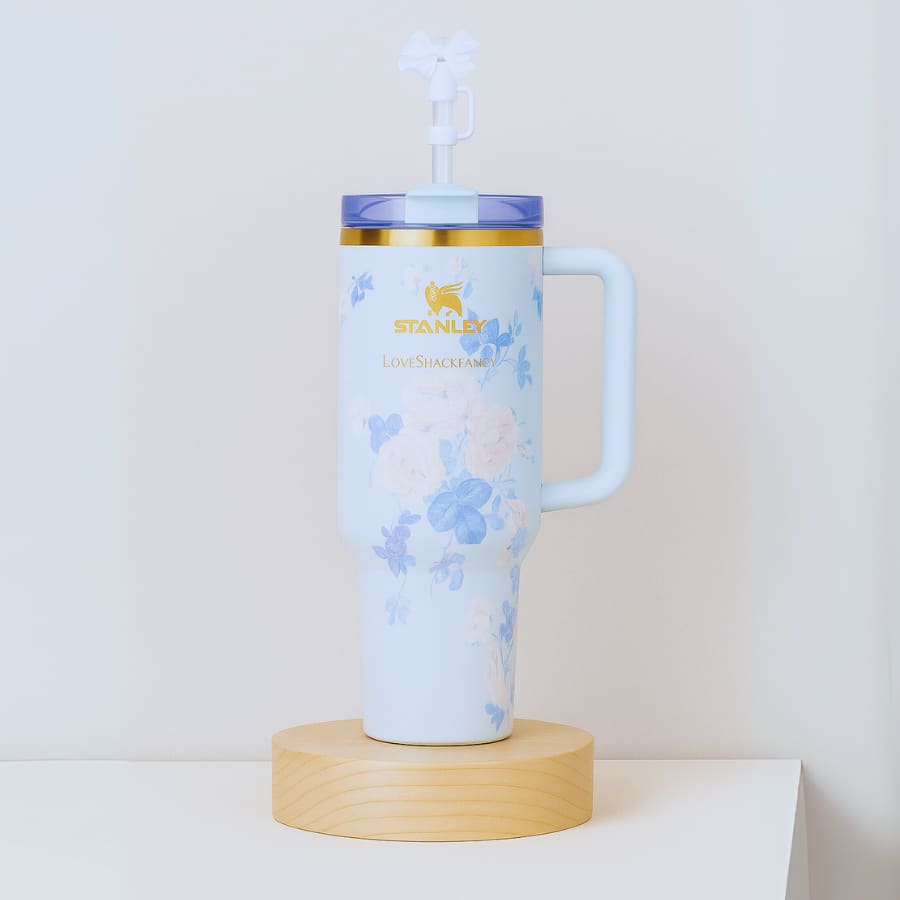 Stanley x LoveShackFancy Flowstate Quencher 40oz Tumbler EverbloomingRosettes