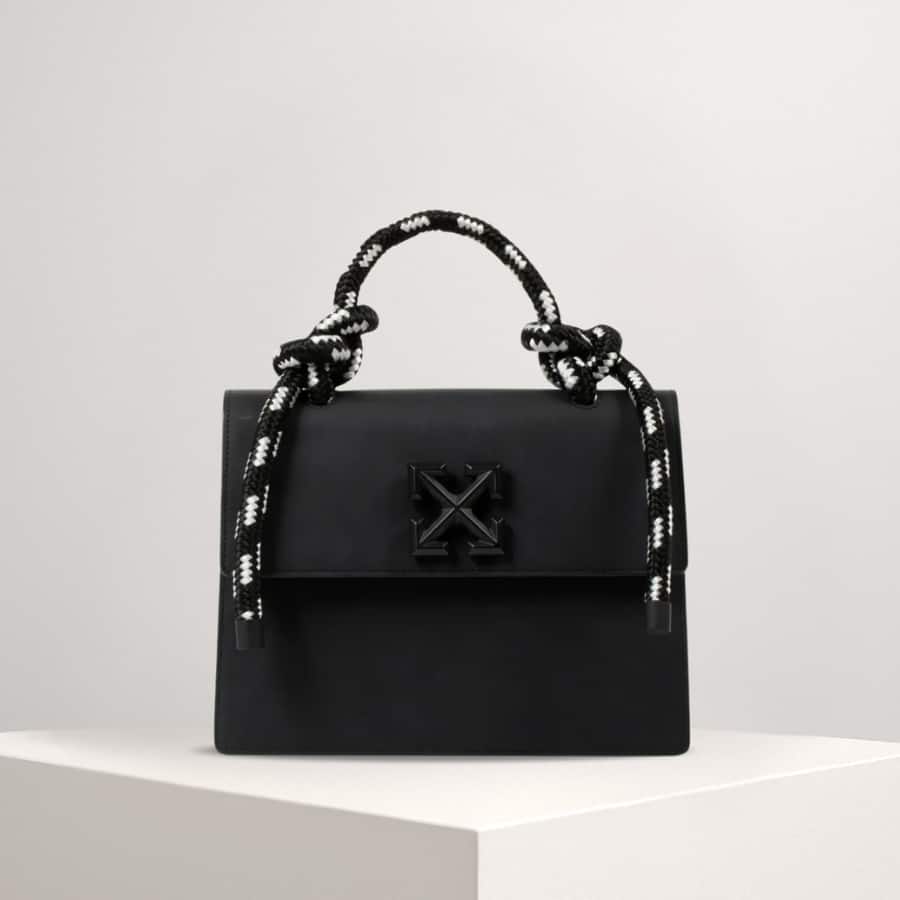 Off White Gummy Jitney Bag Black