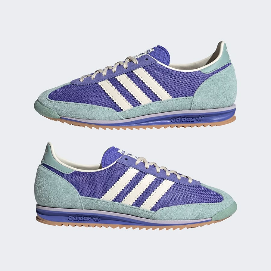 SL 72 RS Shoes - Semi Cobalt Blue / Cream White / Hazy Green