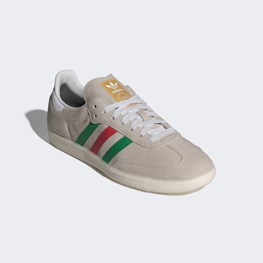 Samba OG Shoes - Crystal White / Green / Better Scarlet