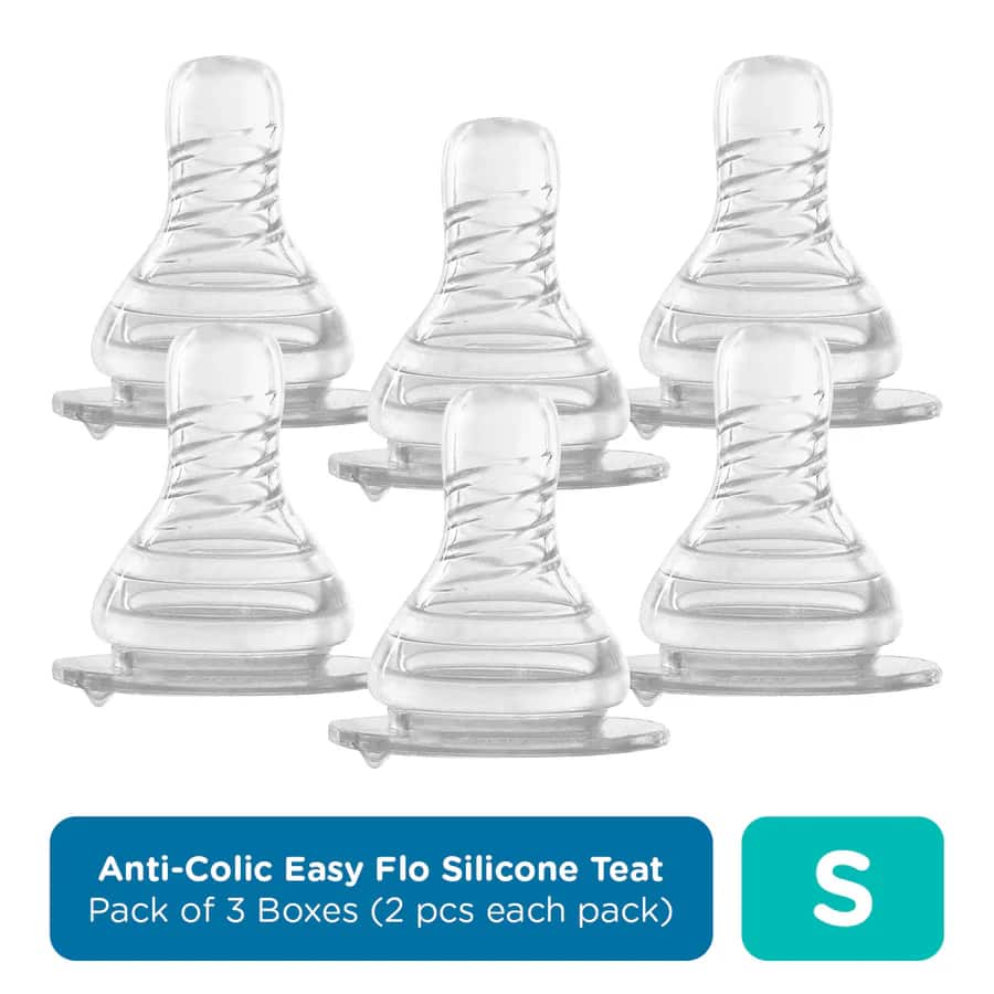 Mee Mee Easy Flo Silicone Teat – BPA-Free, Soft, & Safe for Comfortable Feeding | Pack of 3 | S