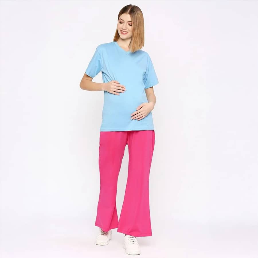 Solid Maternity Legging(pink)