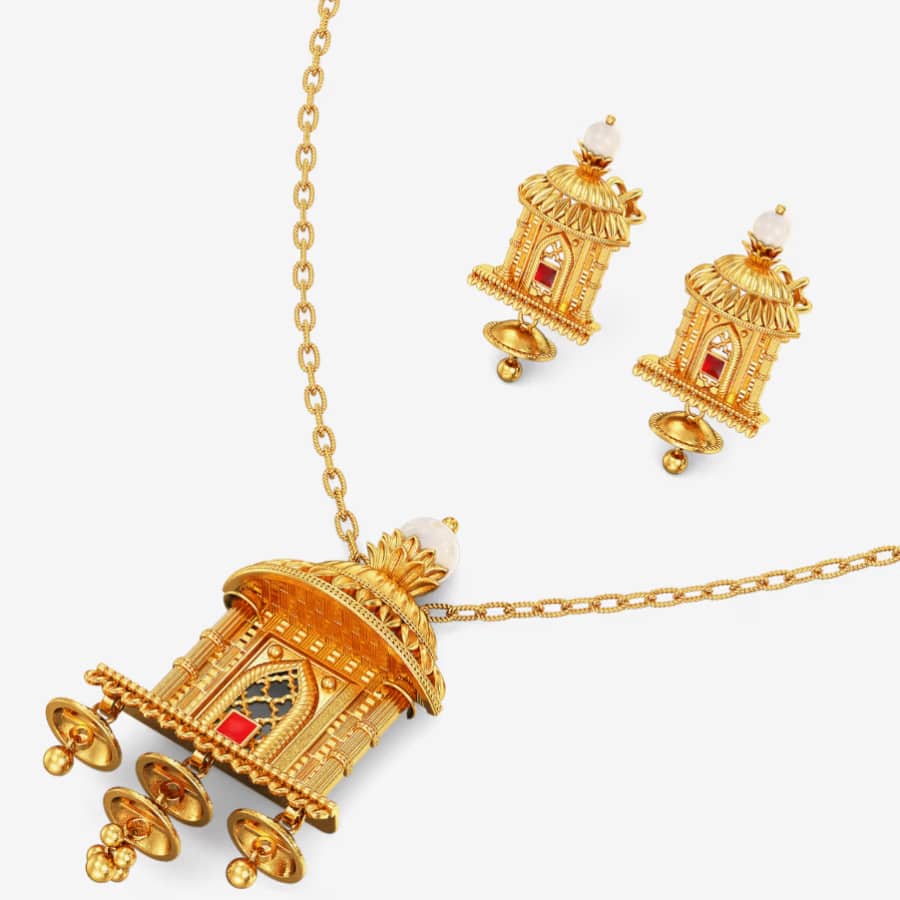Majestic Shrine Gold Necklace Set