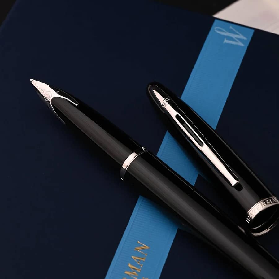 Carene Black Sea Chrome Trim Fountain Pen