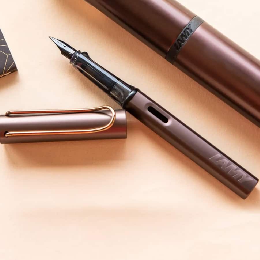 LX 090 Fountain Pen Medium Marron With Marron Clip