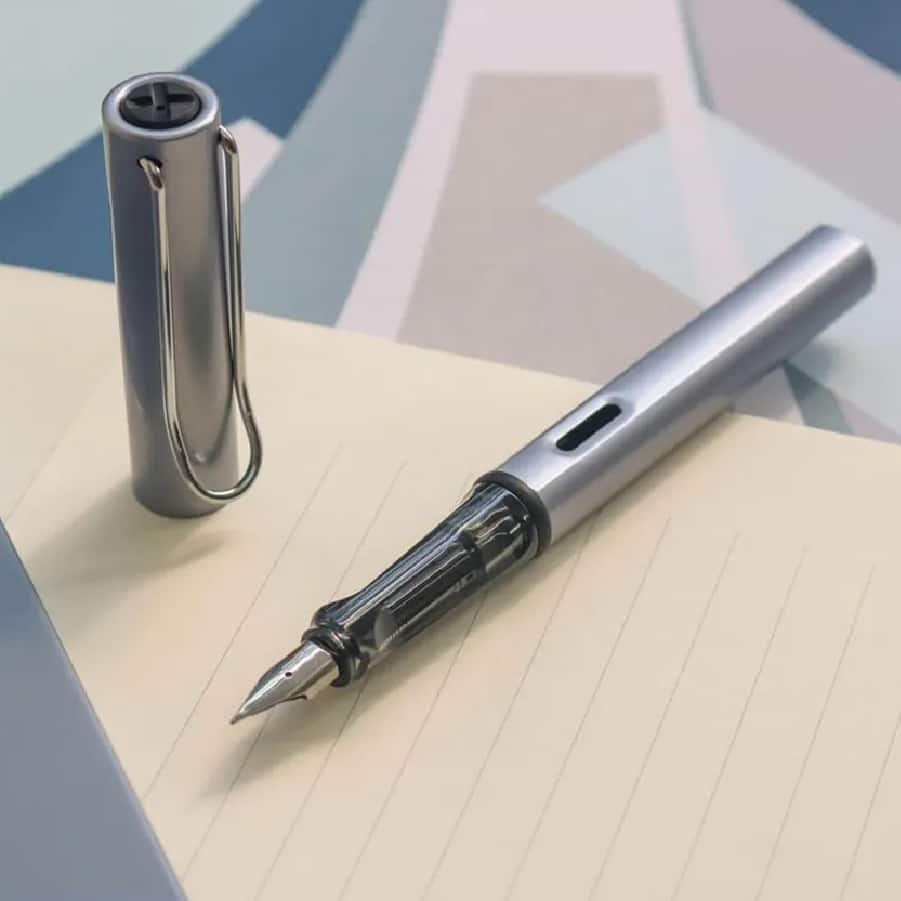 AL-Star 026 Fountain Pen Medium Graphite With Chrome Metal Clip