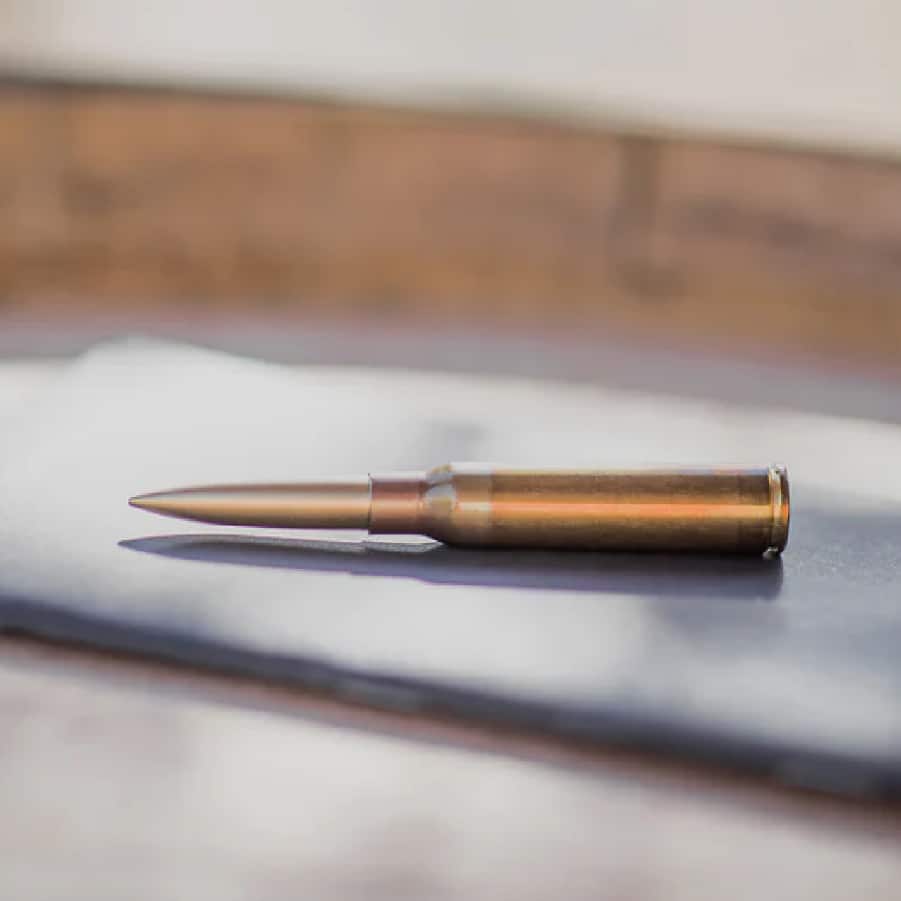 Genuine .338 Caliber LAPUA Mag Casing Cartridge Ballpoint Pen without Clip Raw Brass