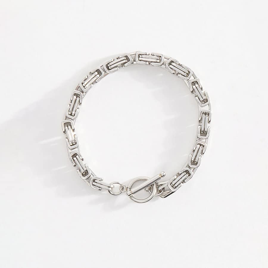 COBRI - Stainless Steel Bracelet With Toggle Clasp Closure