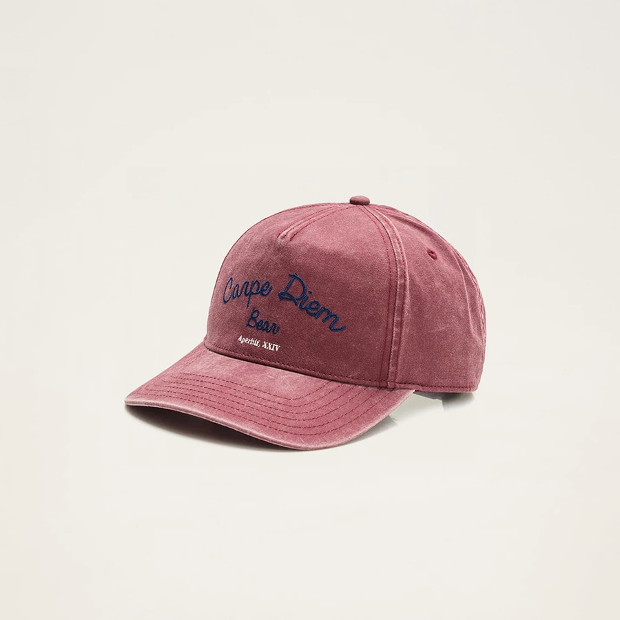 TERBEN - Maroon Vintage Embroidered Snapback Baseball Cap