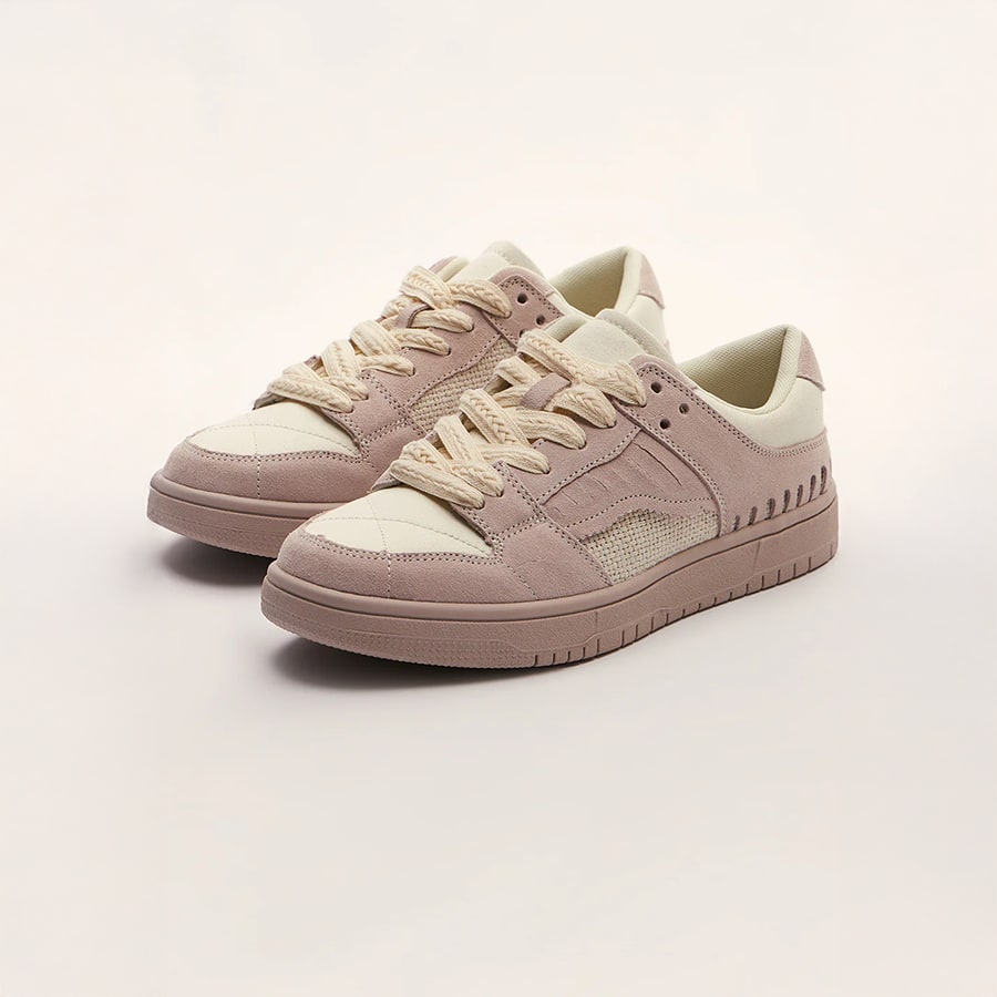 VAQUITA - Lightweight textured Lace Up Round Toe Casual Sneakers