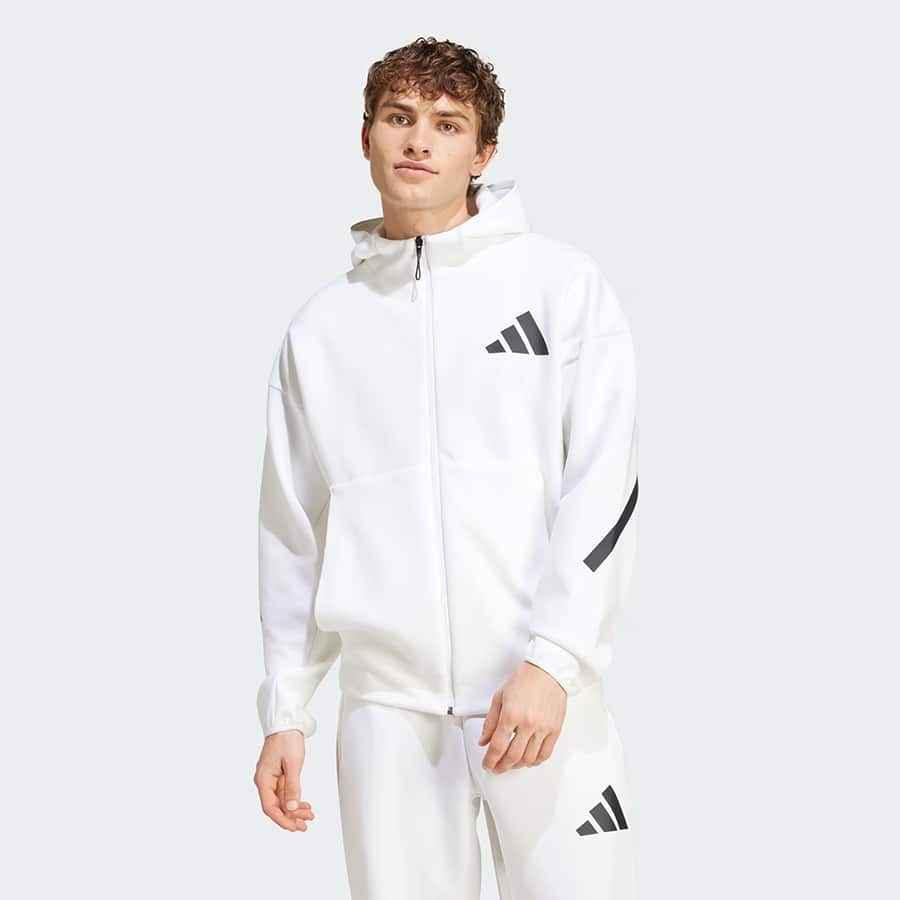 Z.N.E. Full-Zip Hooded Track Jacket - White