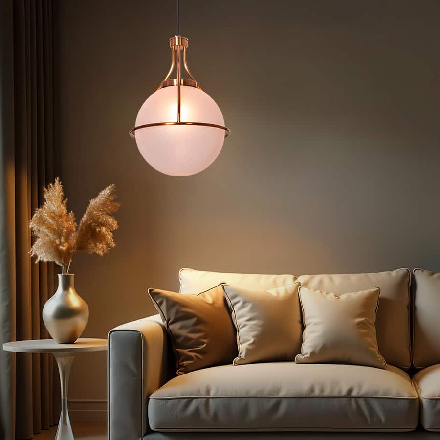 Find Me Nowhere (Gold) Frosted Glass Pendant Light