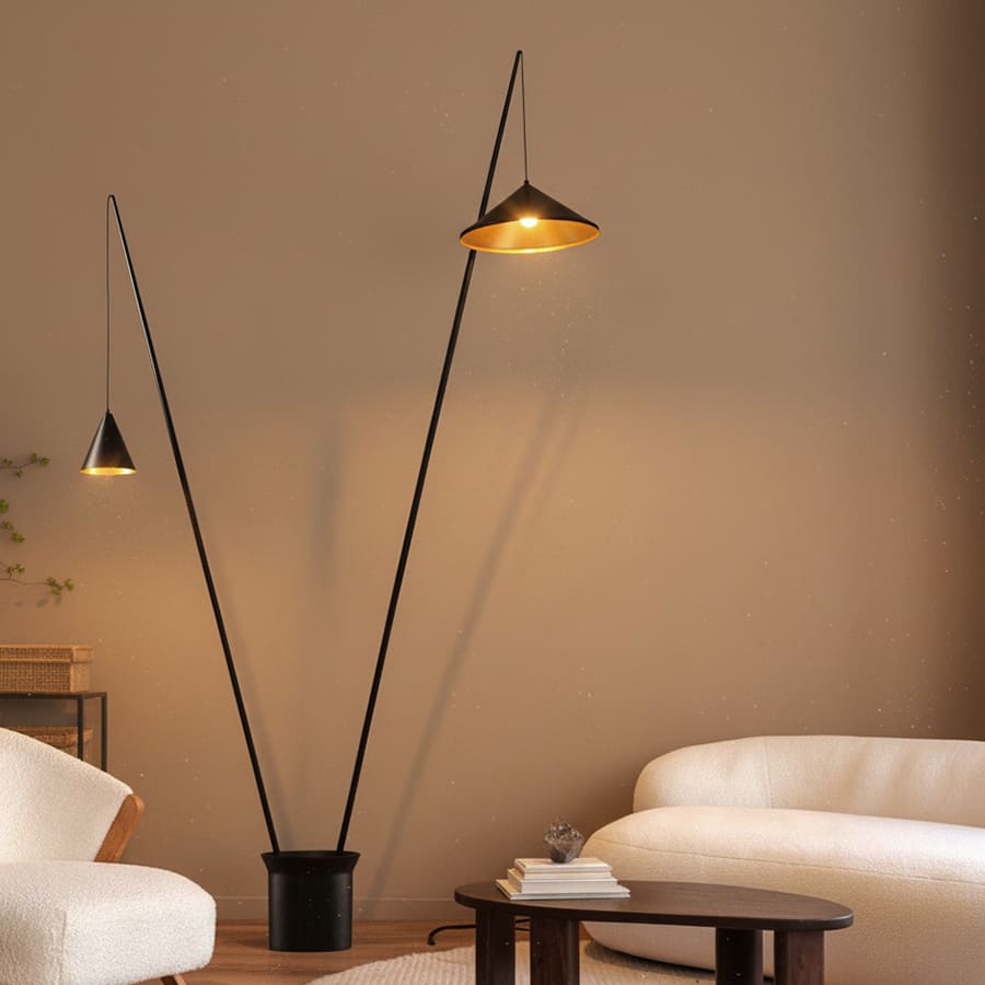 Around The Fire (Black) Floor Lamp