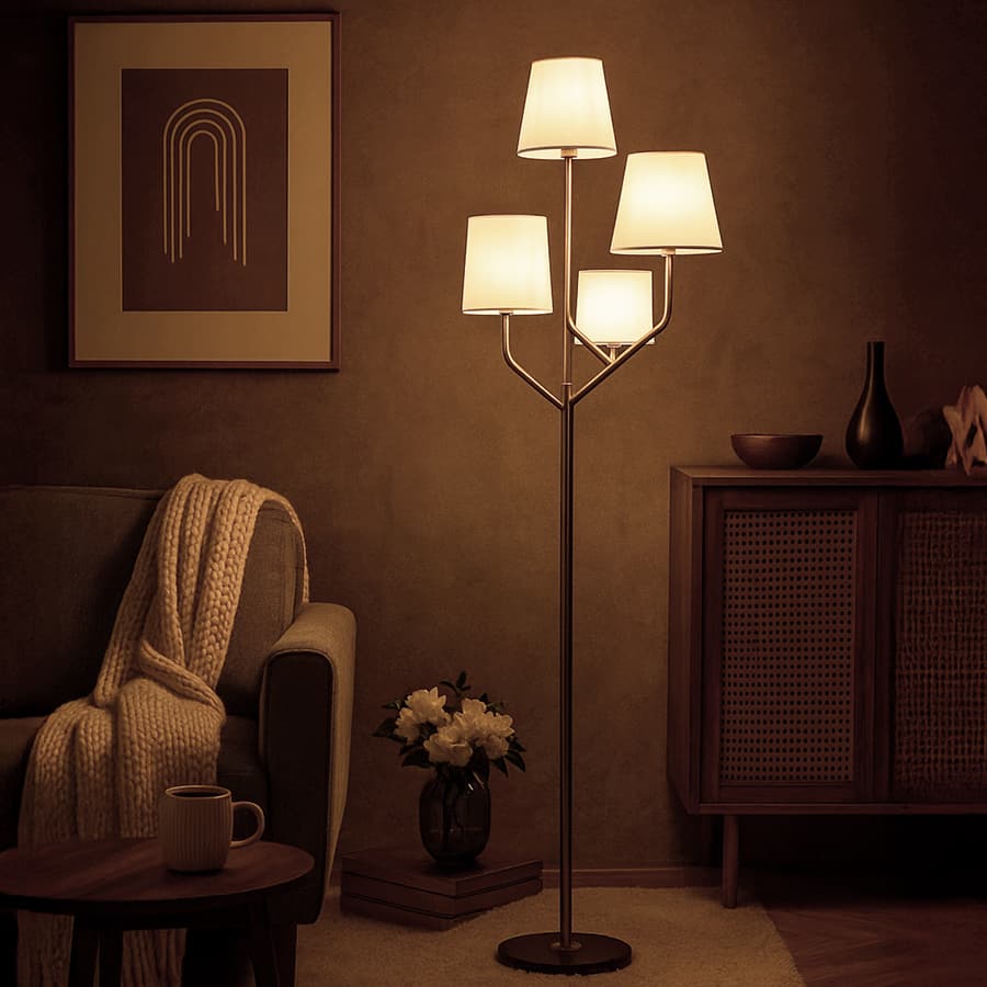 News Is Everywhere Marble Floor Lamp