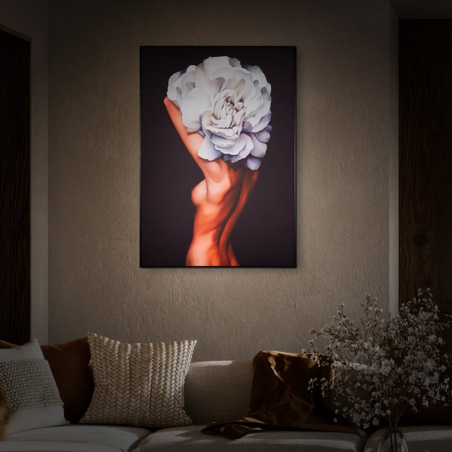 One Rose Canvas Wall Painting