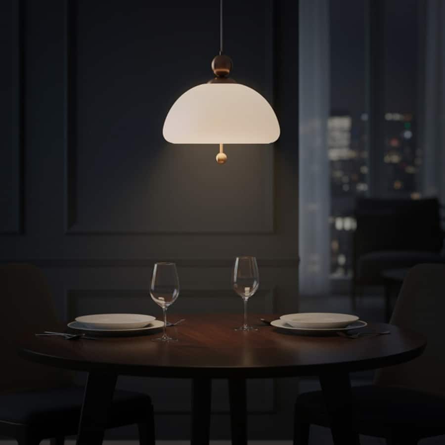 Lots To Hide (Gold) Built-In LED Frosted Glass Pendant Light