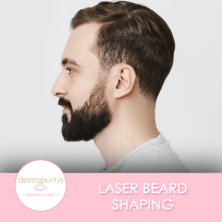Laser beard shaping