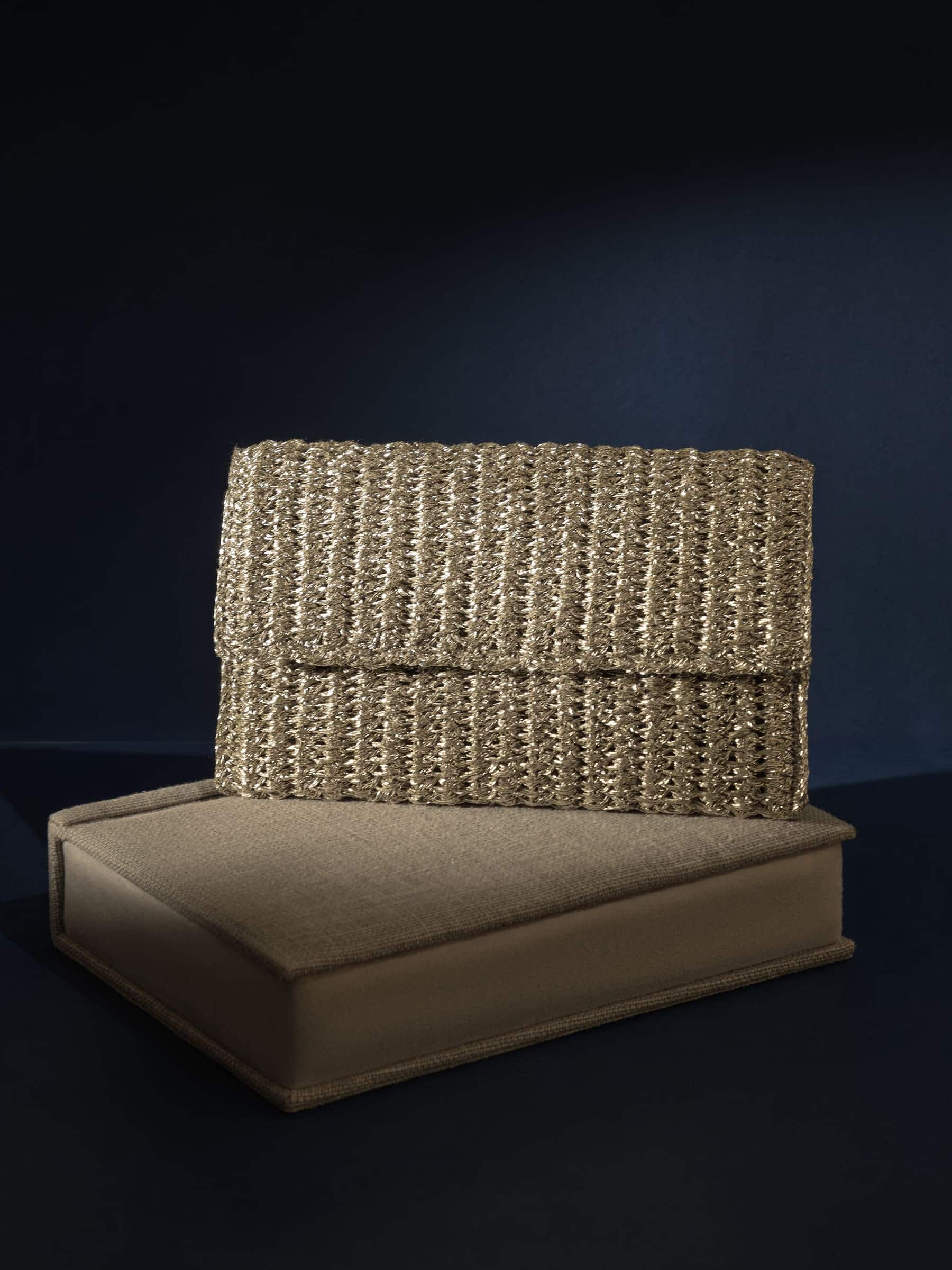 Laundered tar Natashi clutch bag silver