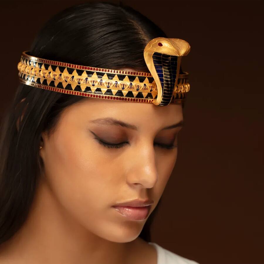 Majestic Pharaoh Serpent Gold Headpiece