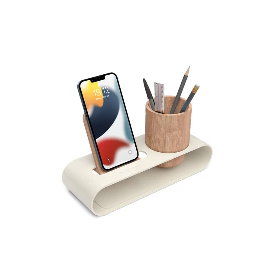 Cirque Phone and Pen Stand - Ivory