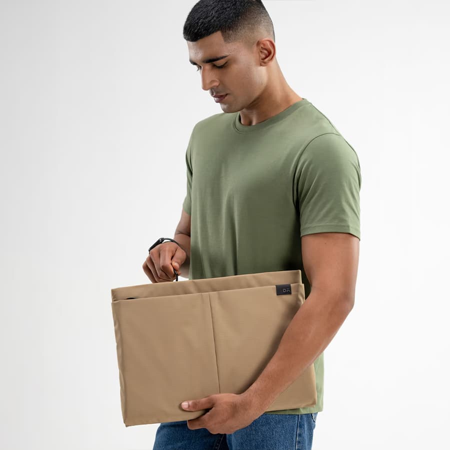 Sand Pivot Laptop Sleeve - Large