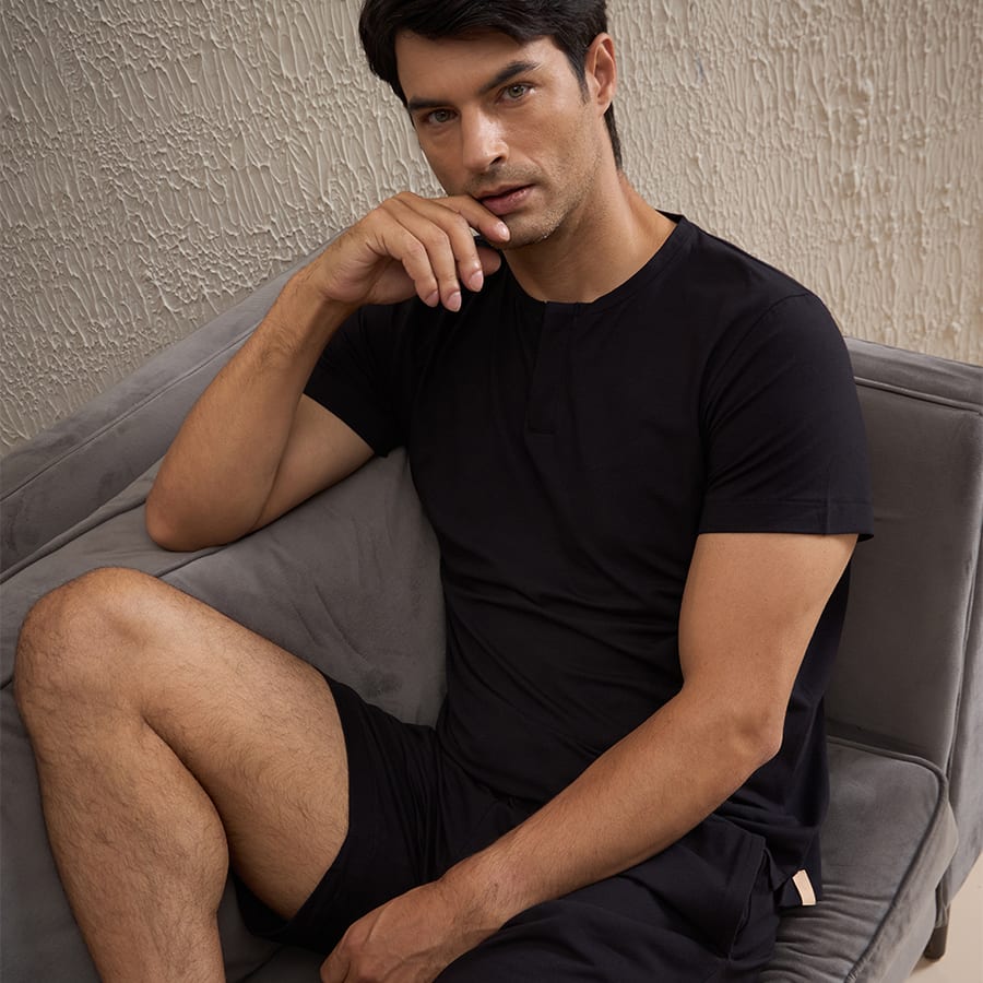 Gentlemen Solid Shorts Set