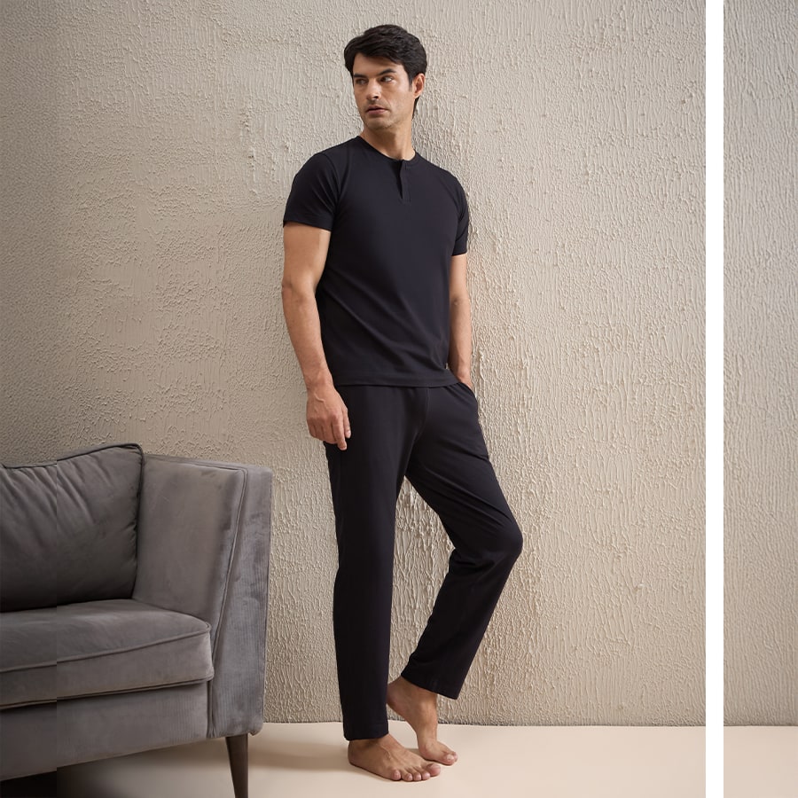 Gentlemen Solid Pyjama Set