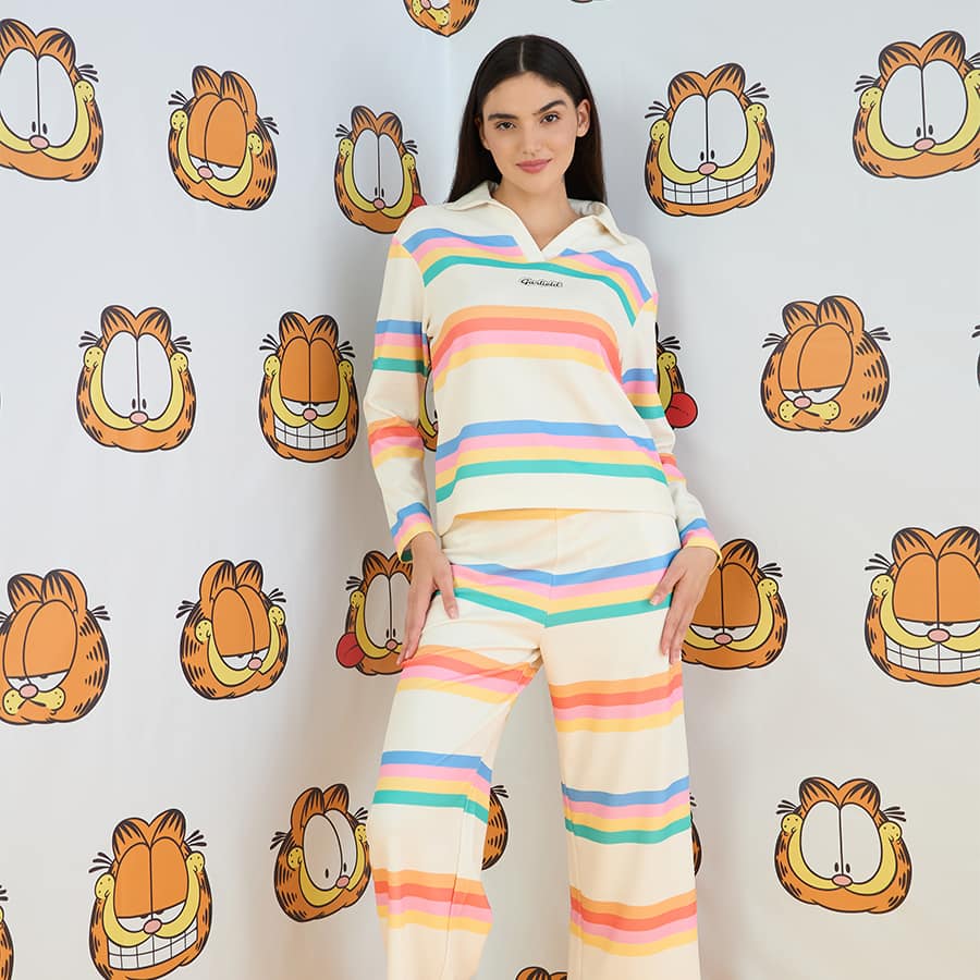 Garfield Dream Stripes Wide Pyjama Set
