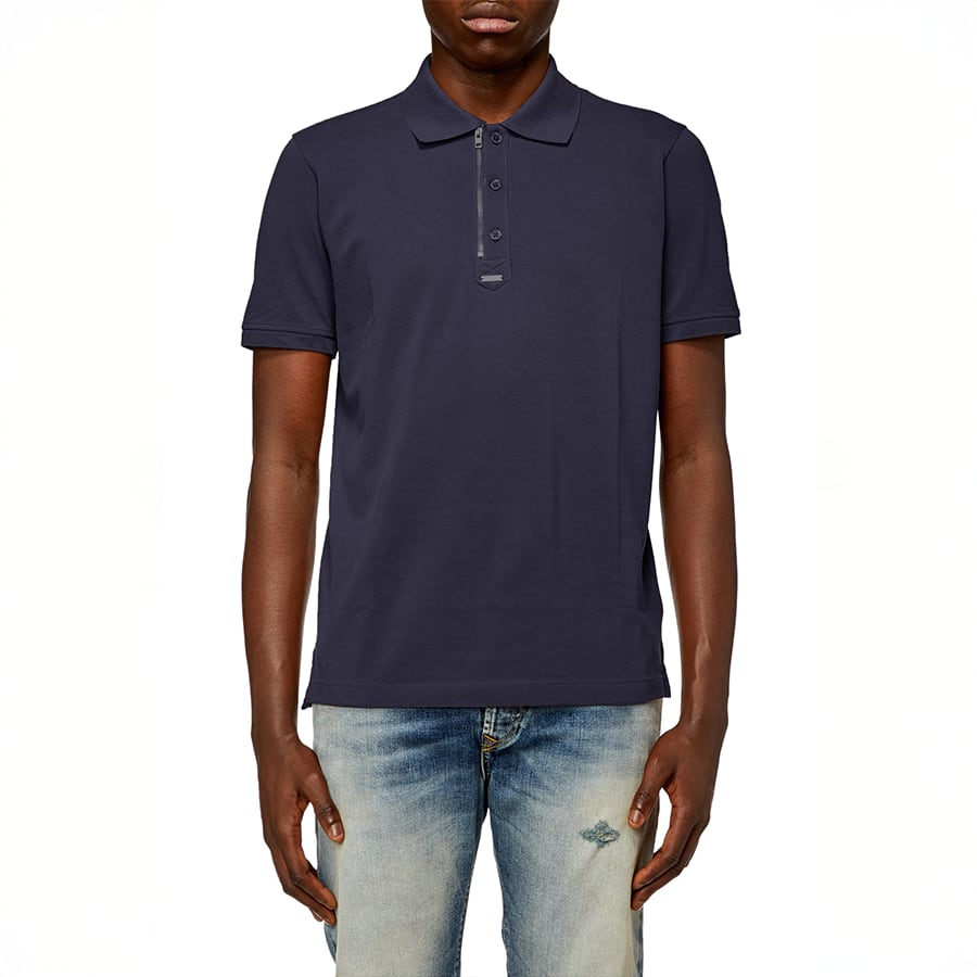 Blue Male T-SMITH-ZIP-OUT Polos