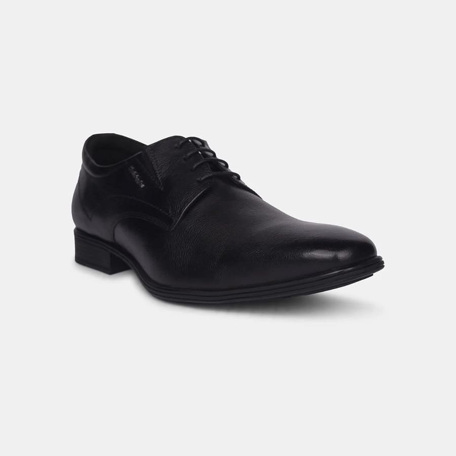 Hush Puppies Black Derby Formal Shoes For Men