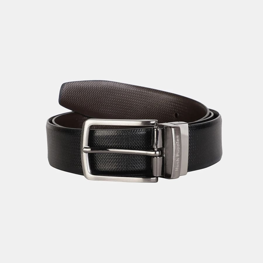 Hush puppies black and brown reversible leather belt for men
