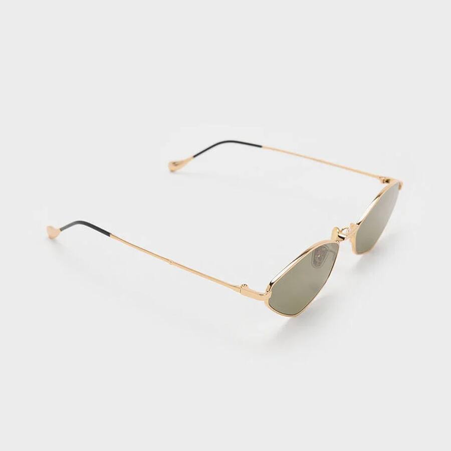 Jax Metal-Frame Geometric Sunglasses - Gold