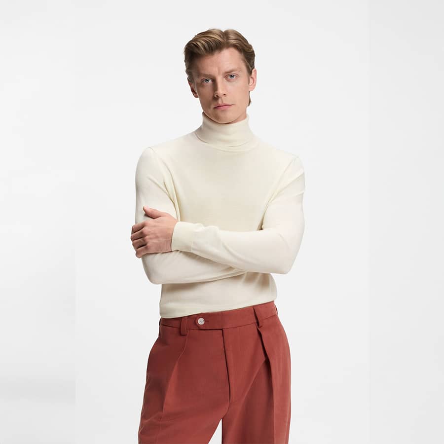 BECKHAM x BOSS rollneck sweater in cashmere