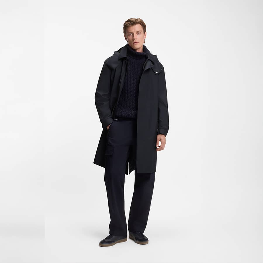 BECKHAM x BOSS water-repellent hooded jacket