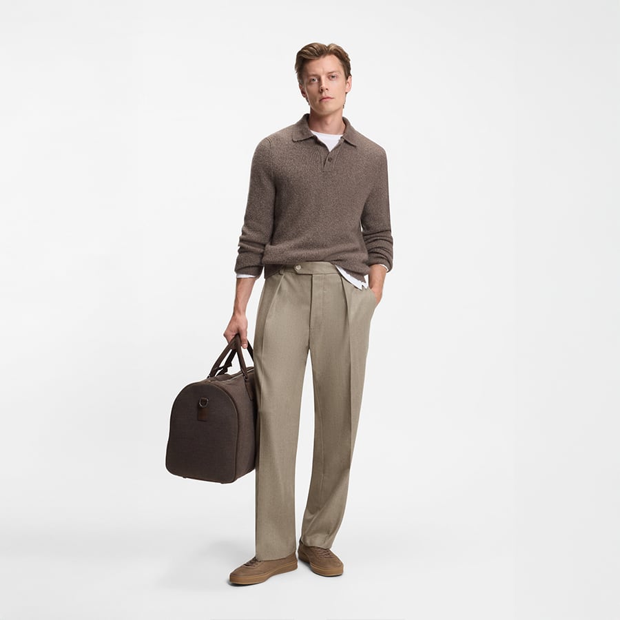 BECKHAM x BOSS relaxed-fit trousers in virgin wool