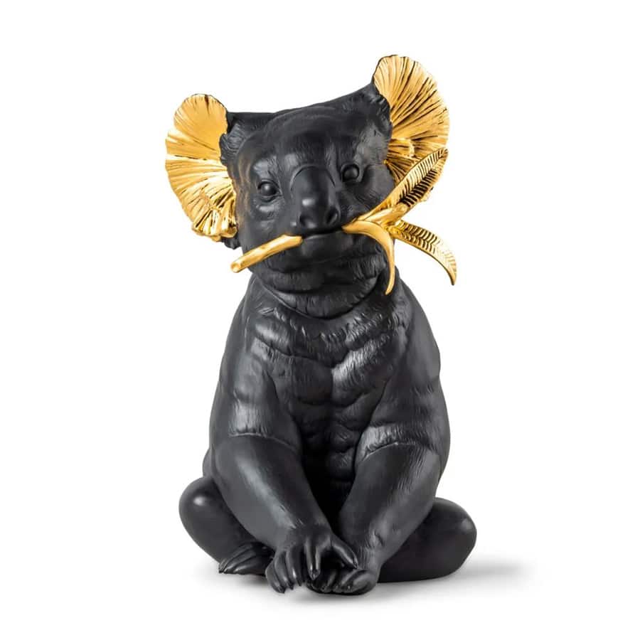 Koala Sculpture. Black-gold. Limited Edition