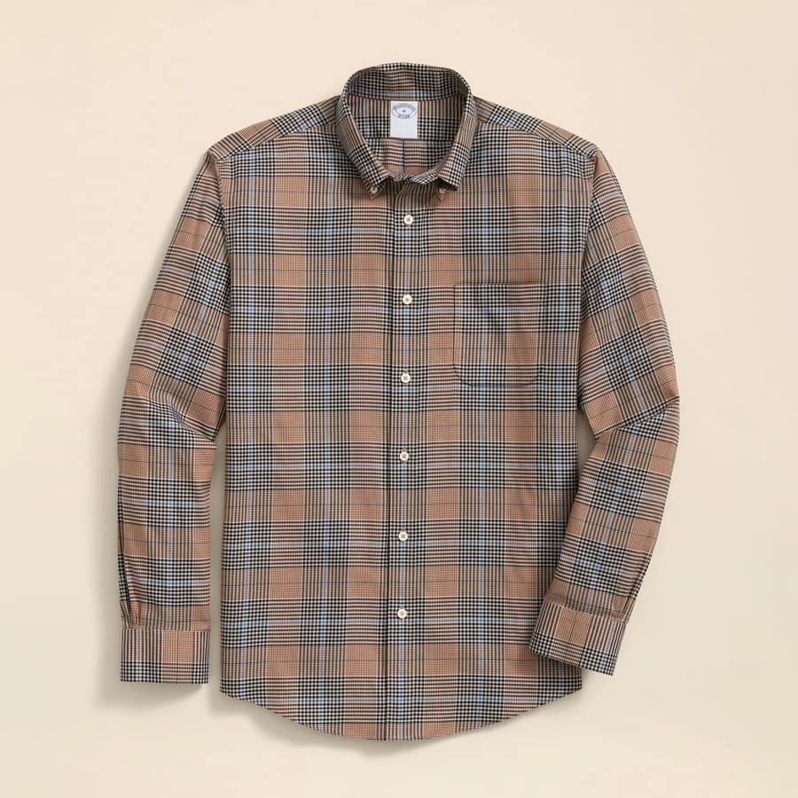 Non-Iron Twill Checked Regular Fit Sport Shirt