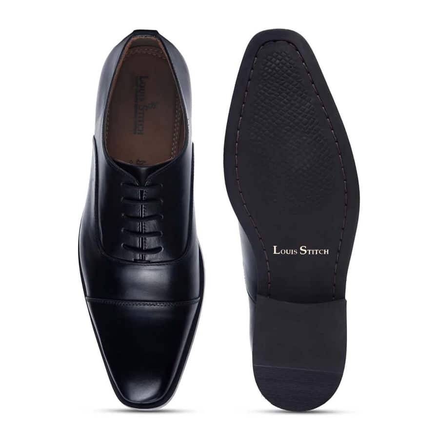 Jet Black Handmade Premium Italian Leather Oxfords