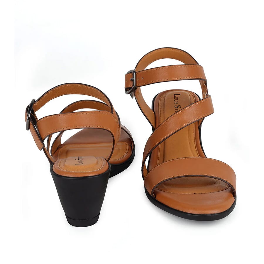 Women's Striped Wedge Heel Tan Lightweight Sandals