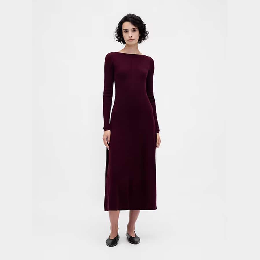 Lightweight CashSoft Rib Maxi Sweater Dress