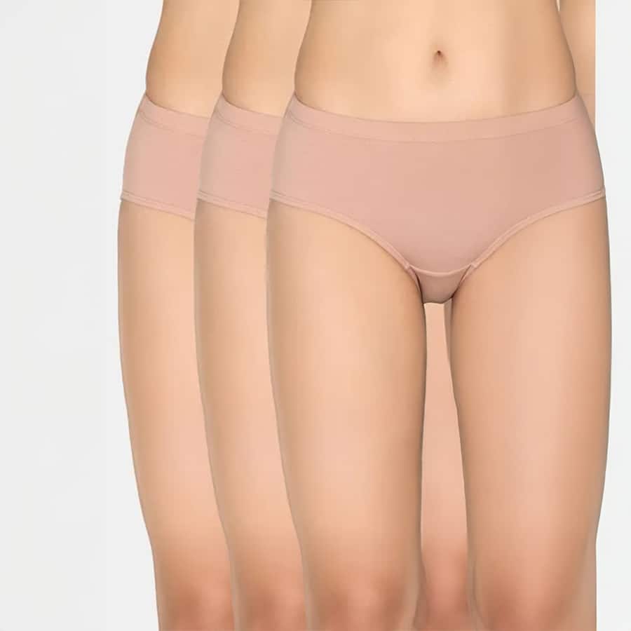 Zivame Full Coverage Medium Rise Hipster Panty (Pack of 3) - Roebuck