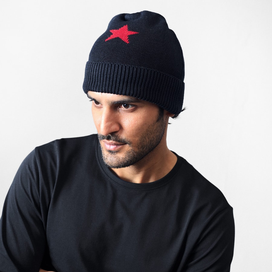 Star Code Beanie - Black & Red
