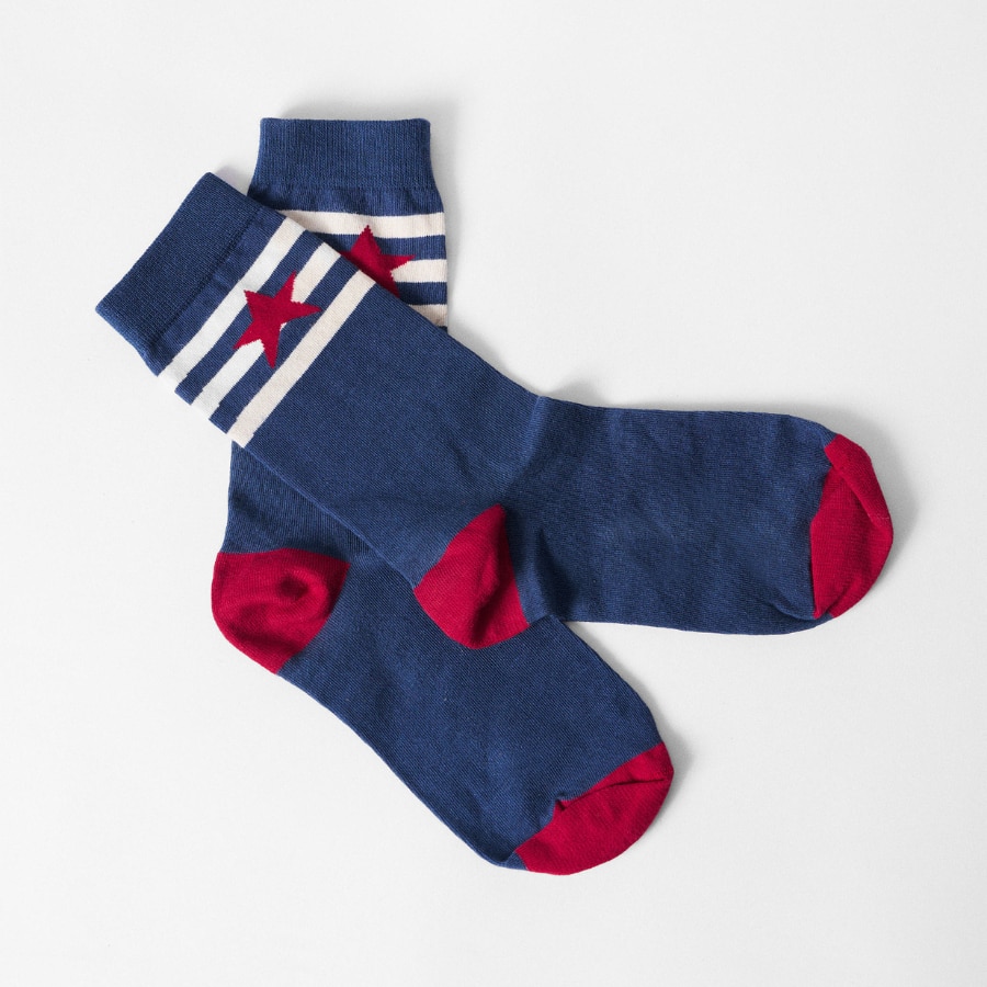 Starbed Socks - Navy & Red